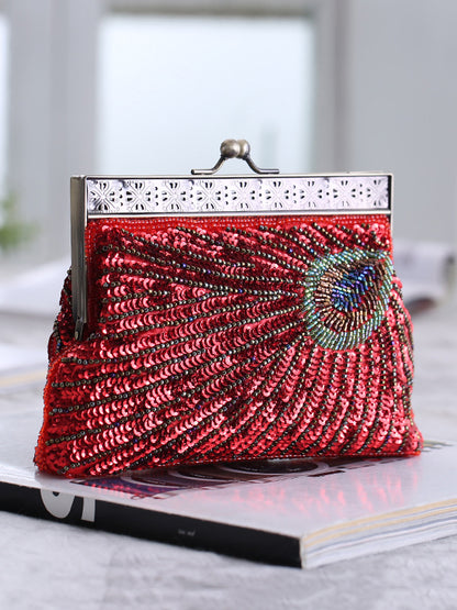 Urban Geometric Sequined Handbag