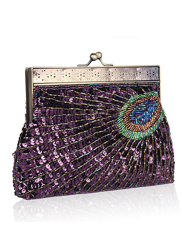 Urban Geometric Sequined Handbag