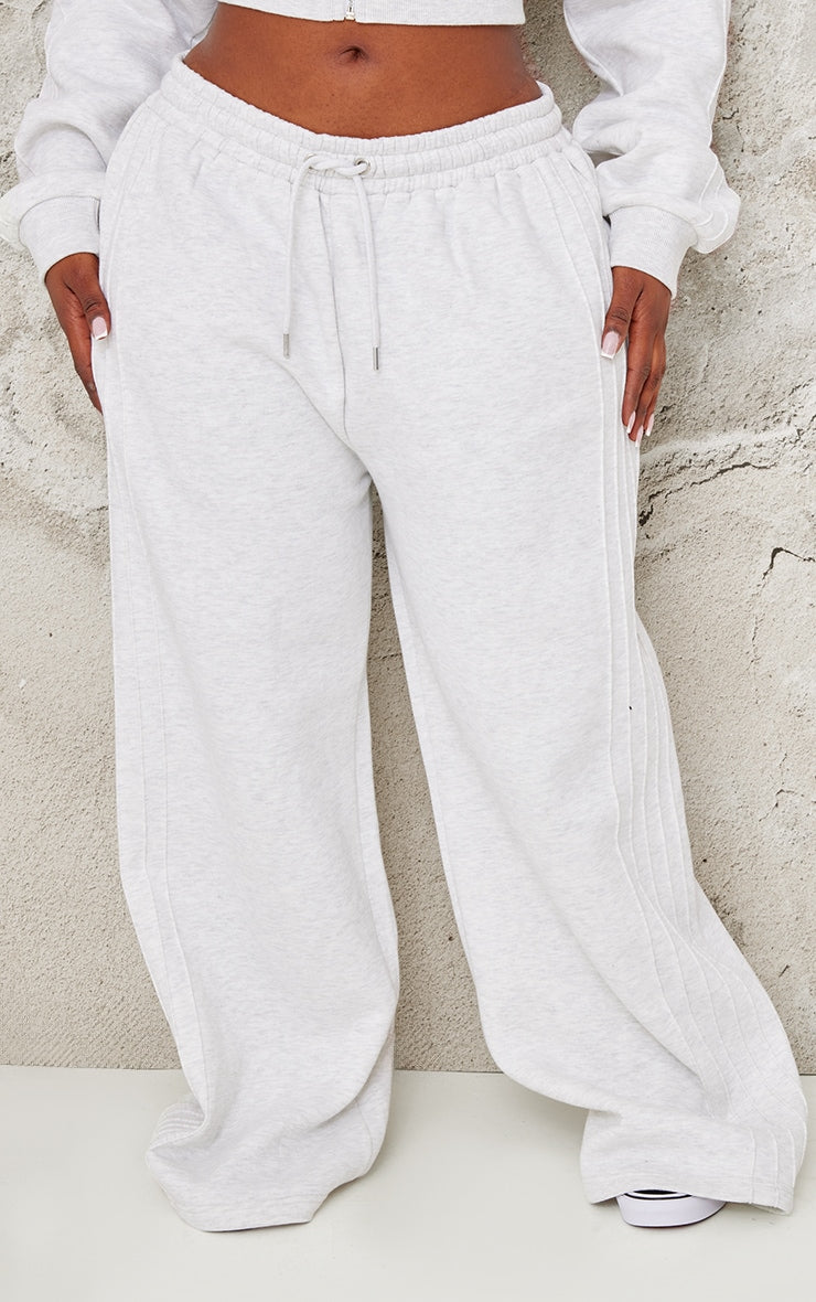 Seam Detail Wide Leg Joggers- Plus