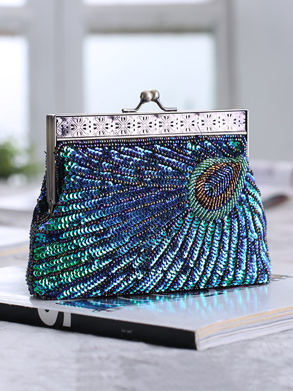 Urban Geometric Sequined Handbag