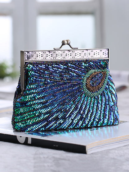 Urban Geometric Sequined Handbag