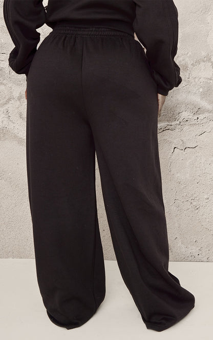 Seam Detail Wide Leg Joggers- Plus