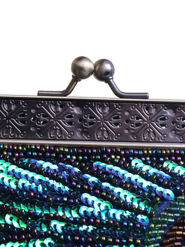 Urban Geometric Sequined Handbag